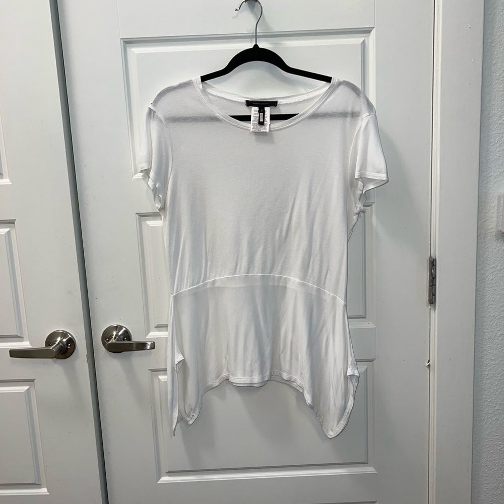 BCBG Max Azira Peplum Cap Sleeves T